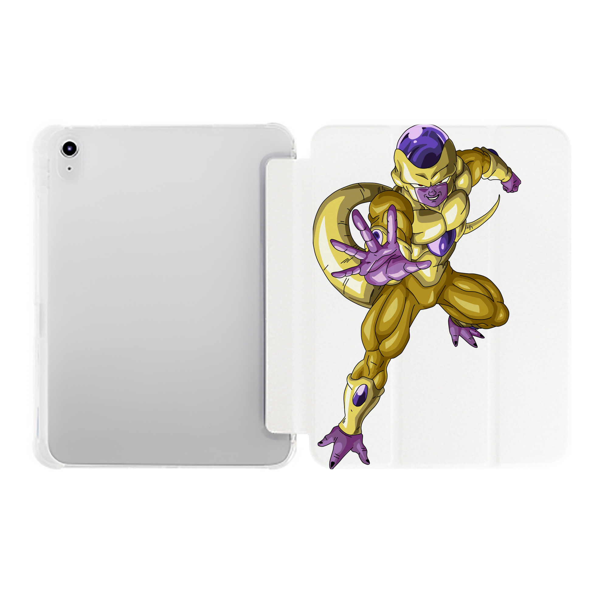 （画像用） ドラゴンボール フリーザ DRAGON BALL Frieza IPad ケース ペン収納付き 三つ折りスタンド PUレザー×シリコン 対応機種9.5/10.5/10.9インチ
